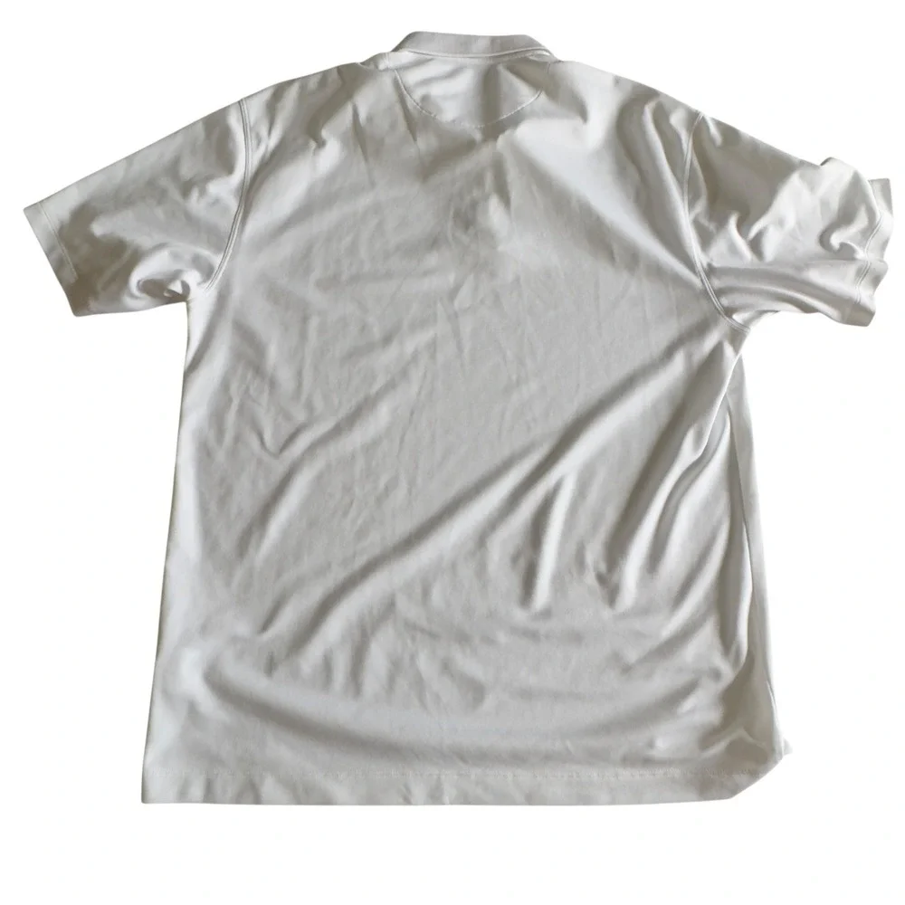 Nike Golf Polo Shirt Mens XL White Excellent Nike Fit Dry Short Sleeve Logo